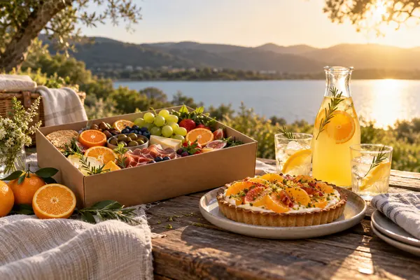 AI-generated realistic food & drink scene for Citrus Picnic