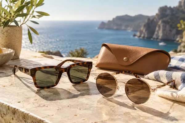 AI-generated realistic fashion scene for Coastline Optical
