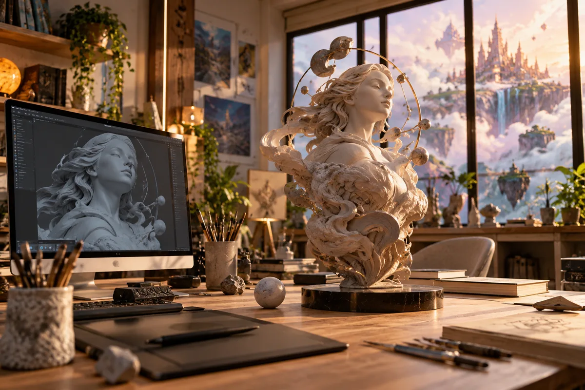 AI-generated realistic art & digital goods collection for Dream Render