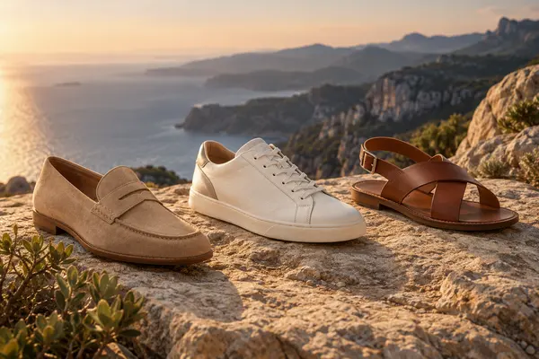 AI-generated realistic fashion scene for Dune Footwear