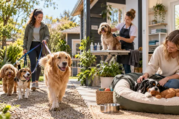 AI-generated realistic local services scene for Paw Parade