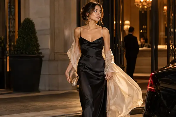 AI-generated realistic fashion scene for Velvet Hour