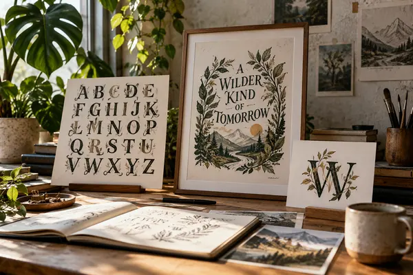 AI-generated realistic art & digital goods scene for Wild Type